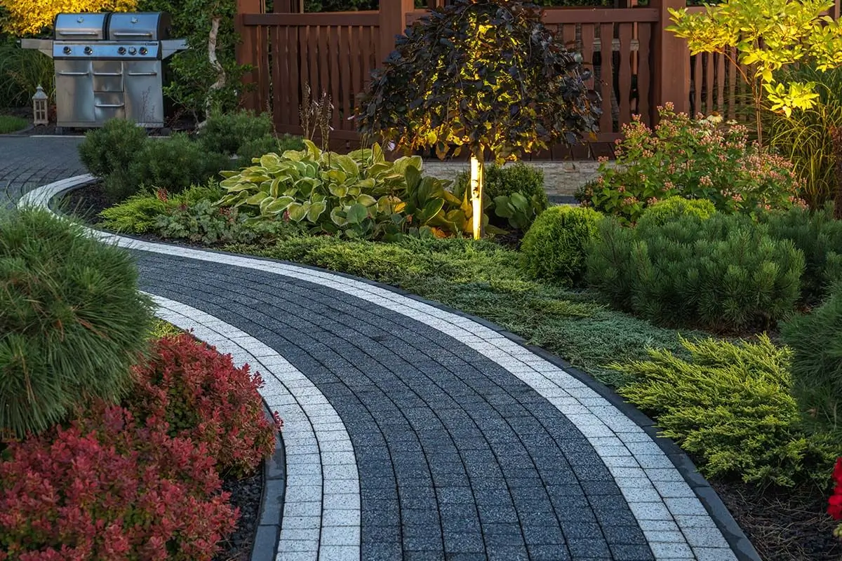 Paver courtyard with walkways sarasota florida