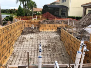 Sarasota Florida Pool being built 