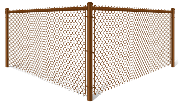 Brown Plastic Chain Link fence contractor in Sarasota