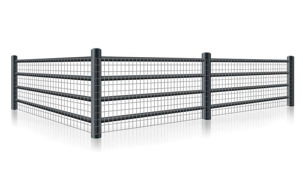 Metal pipe fence for farms in the Sarasota area.