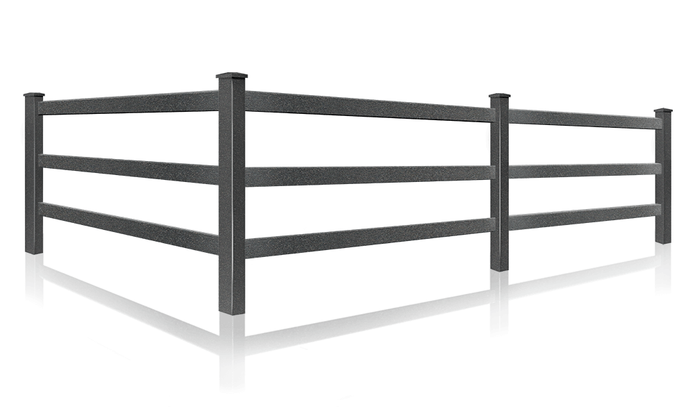 Steel Rail Fence for horse farms in the Sarasota area.