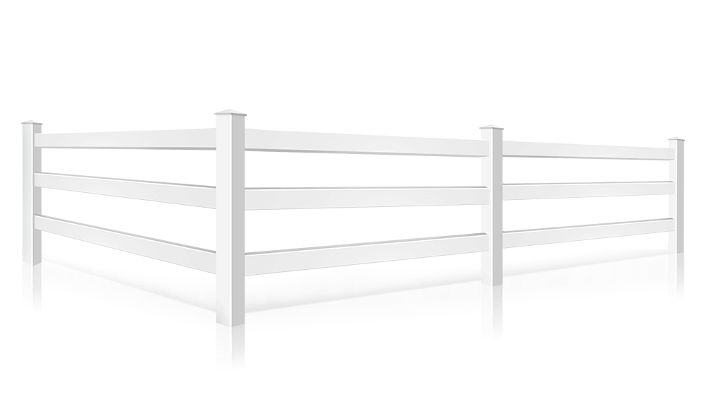 Decorative vinyl rail fence in the Sarasota area.