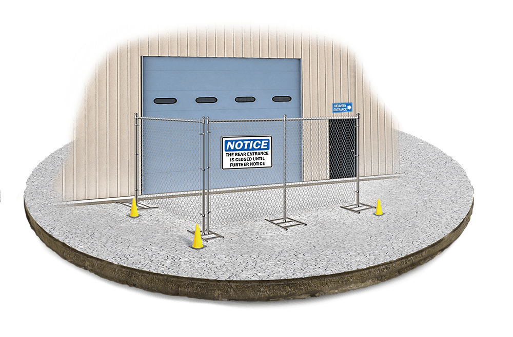 Temporary fence installation for the Sarasota area.