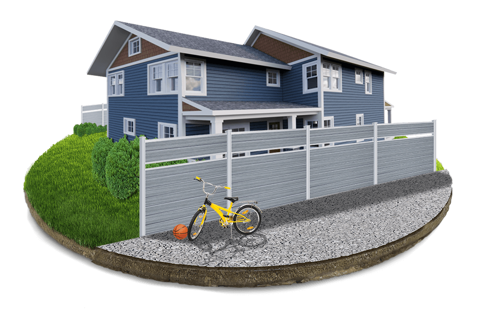 Residential Composite Fence installation for the Sarasota area.