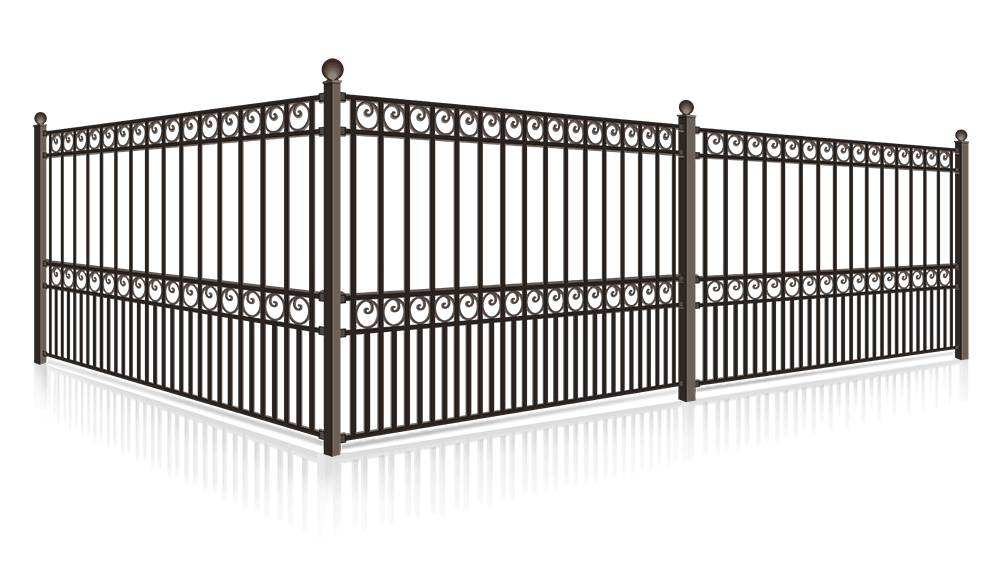 Residential Wrought Iron fence installation for the Sarasota area.