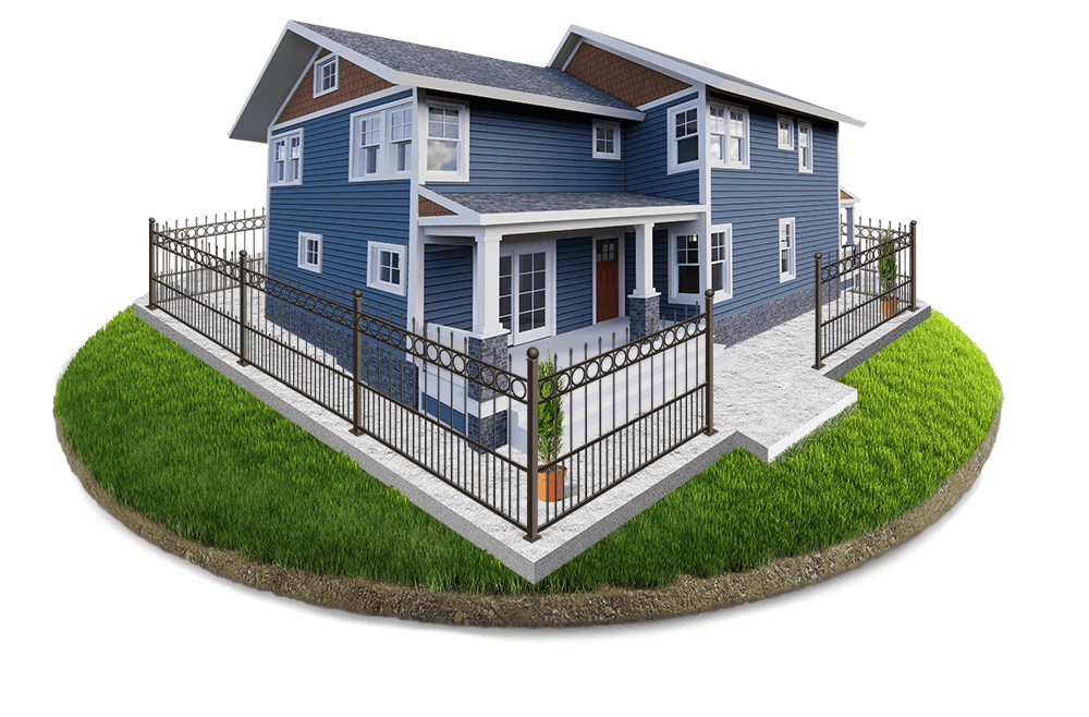 Residential Wrought Iron fence installation for the Sarasota area.