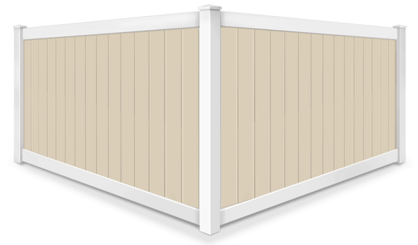 2 Tone Full Privacy vinyl fence contractor in Sarasota