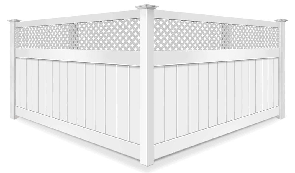 Decorative Lattice Top vinyl fence contractor in Sarasota