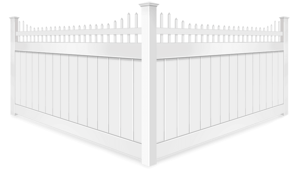 Stepped vinyl fence contractor in Sarasota