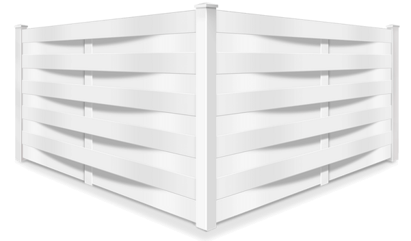 Basket Weave vinyl fence contractor in Sarasota