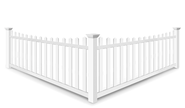 Scalloped Picket vinyl fence contractor in Sarasota